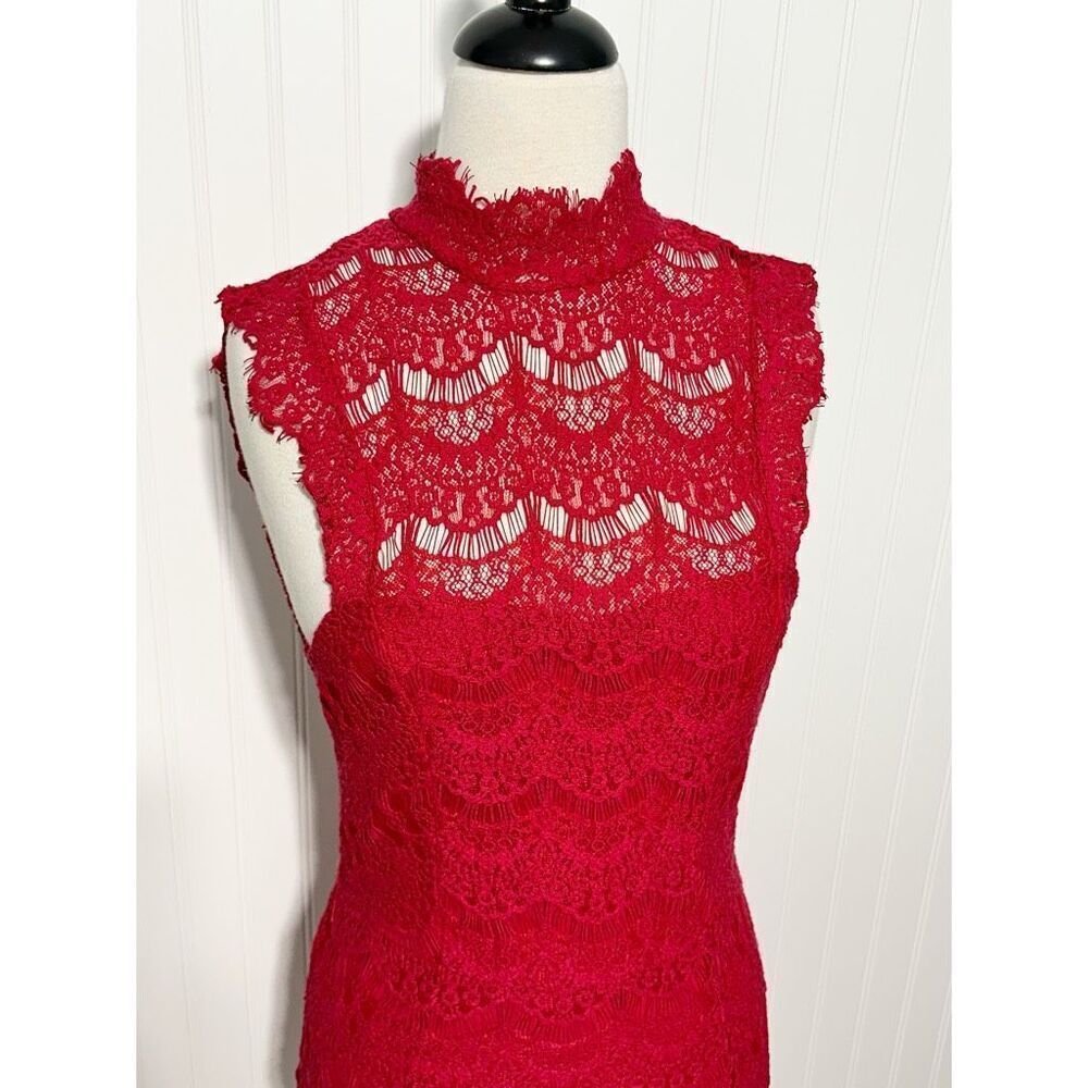 Intimately Free People Women's Daydream Lace Mini Dress Red‎ Medium - Picture 5 of 12